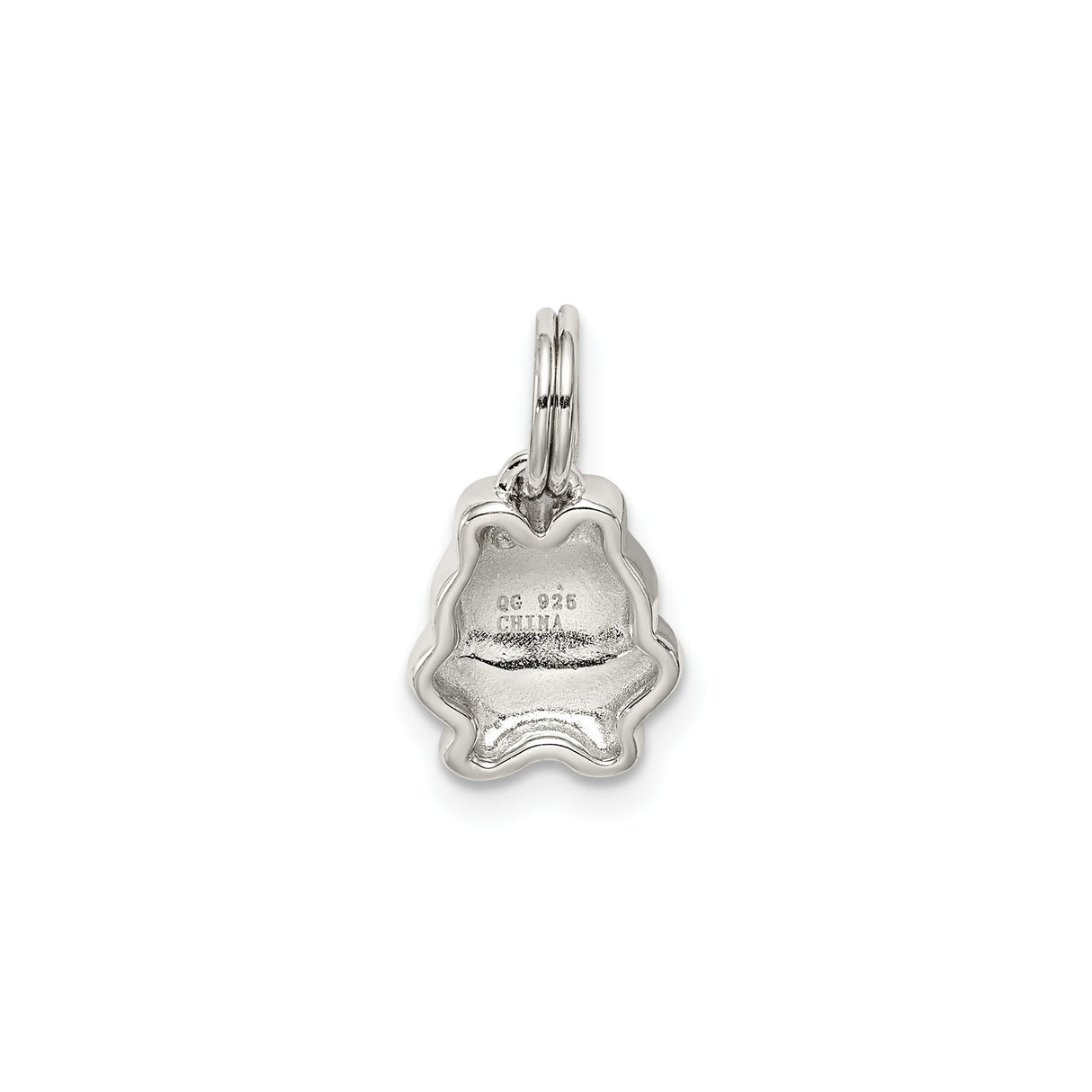 Sterling Silver Frog Charm Pendant with Green Enamel Detailing, Whimsical Animal Jewelry