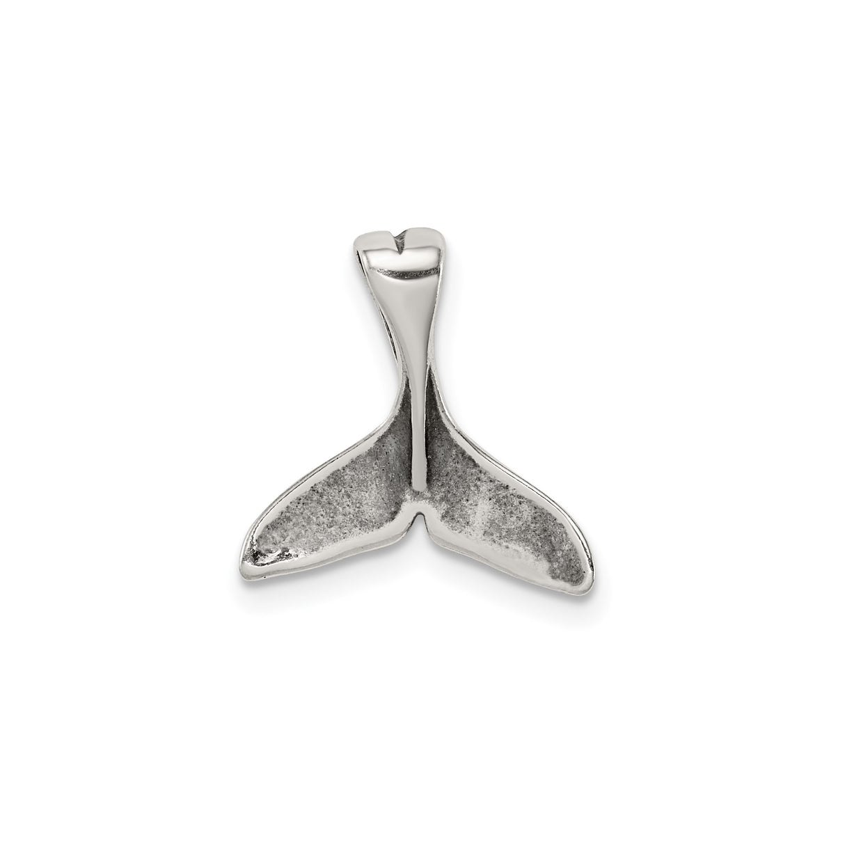 Sterling Silver Whale Tail Pendant, Ocean Inspired Minimalist Coastal Jewelry for Women or Unisex