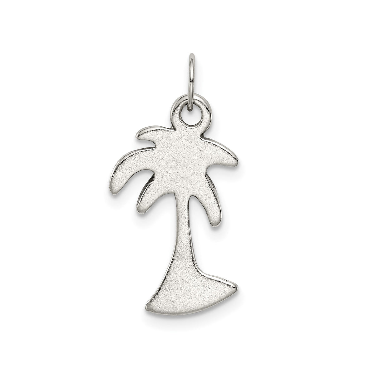 Sterling Silver Palm Tree Pendant, Tropical Island Vacation Charm Jewelry