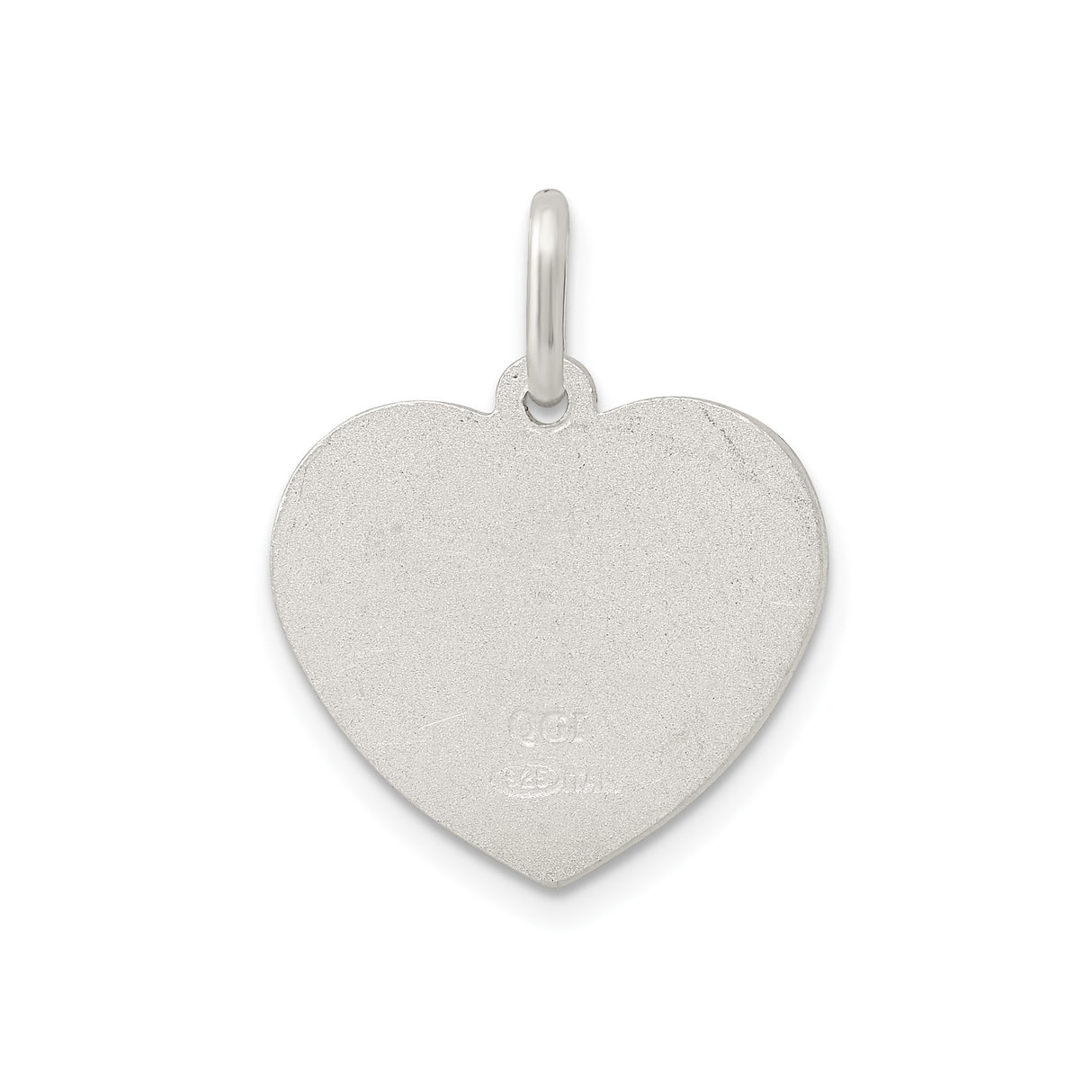 Sterling Silver Heart Pendant with Two Cherubs, Angel Heart Christian Charm for Women