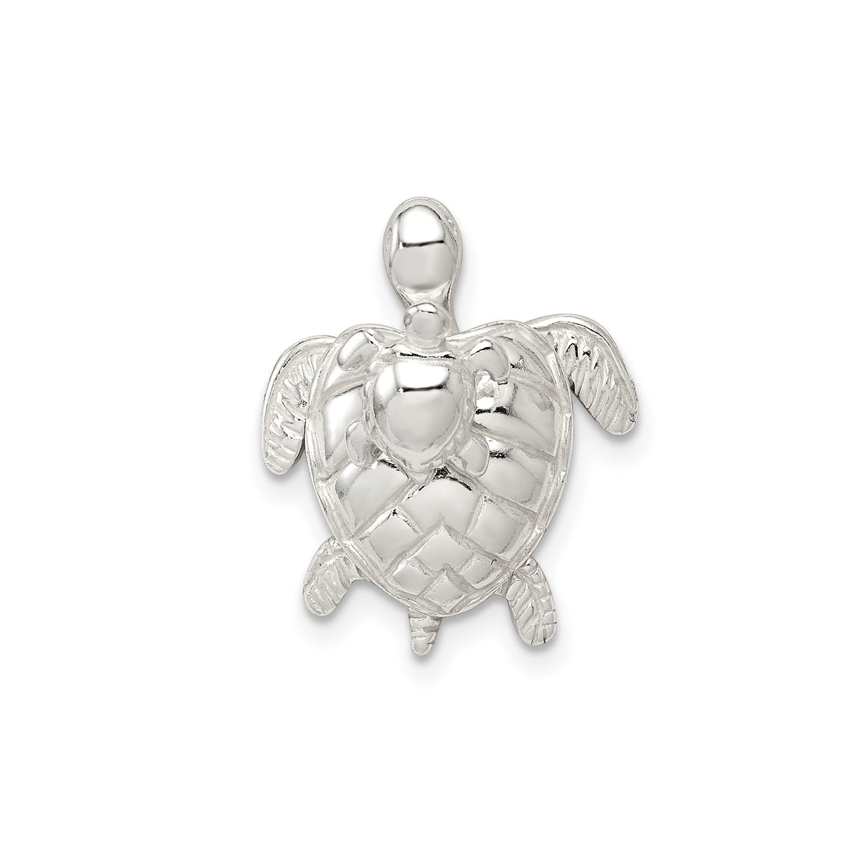 Sterling Silver Turtle Pendant with Sea Turtle Design, Ocean-Inspired Jewelry for Women or Unisex