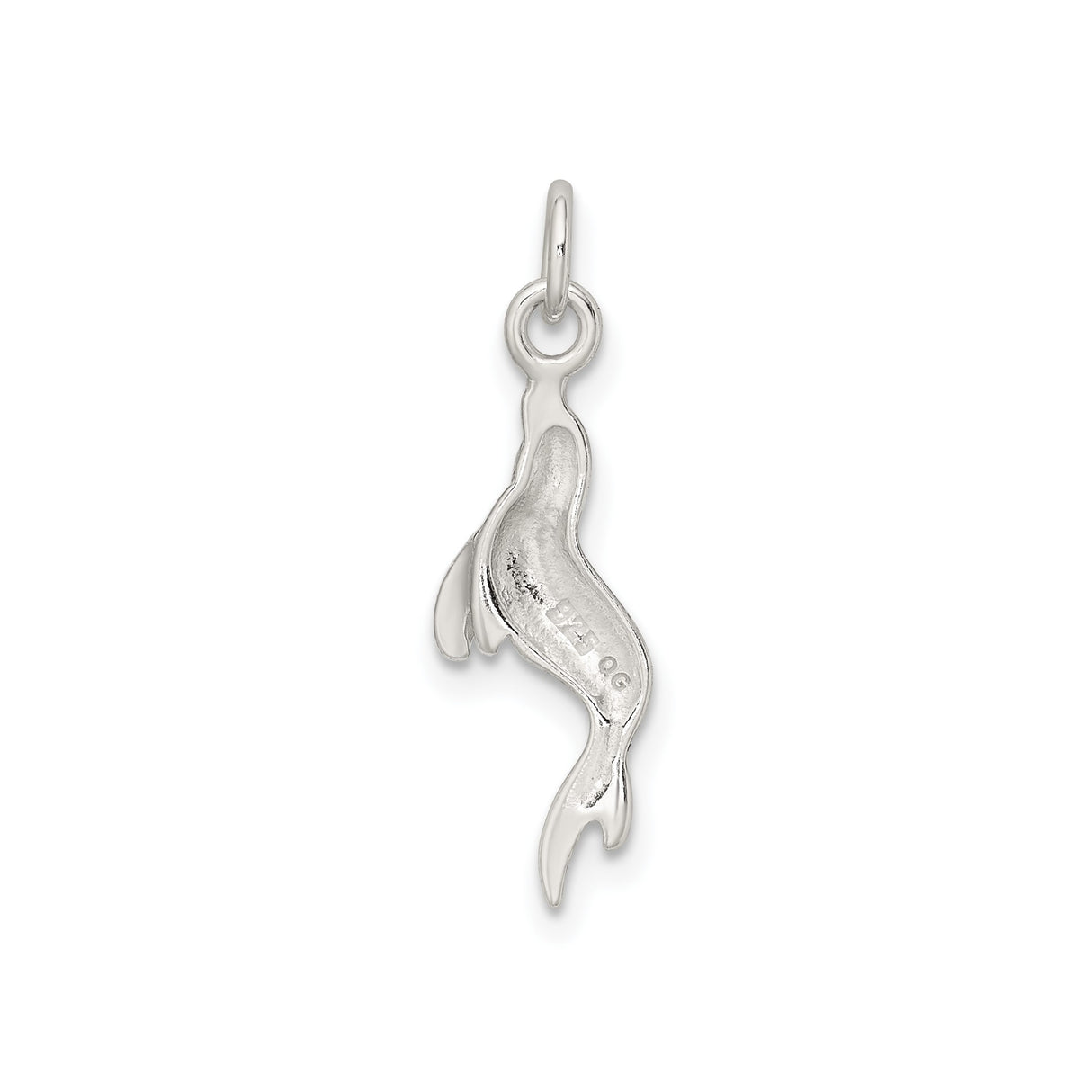 Sterling Silver Mermaid Pendant with Flowing Oceanic Design, Nautical Fantasy Jewelry for Women