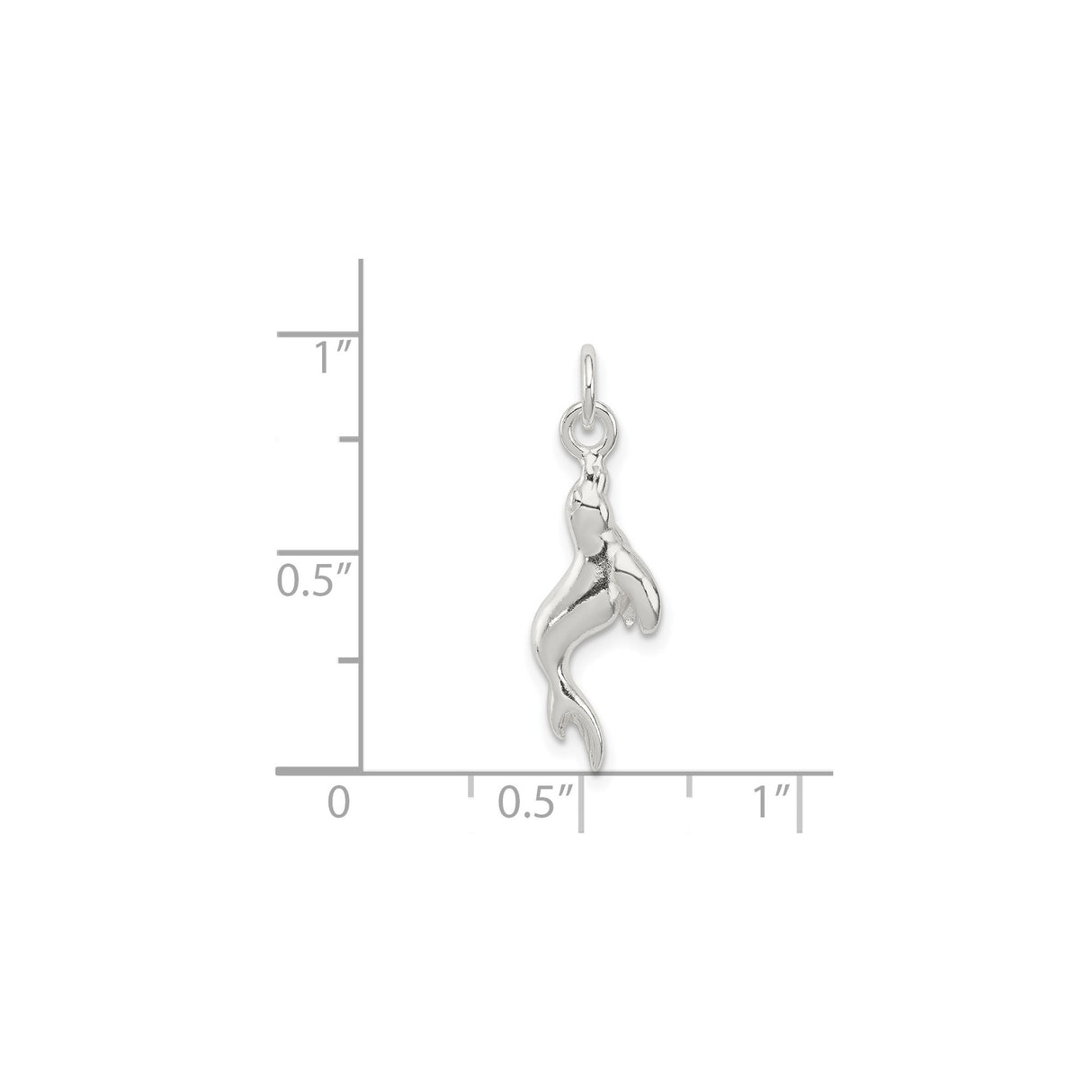 Sterling Silver Mermaid Pendant with Flowing Oceanic Design, Nautical Fantasy Jewelry for Women