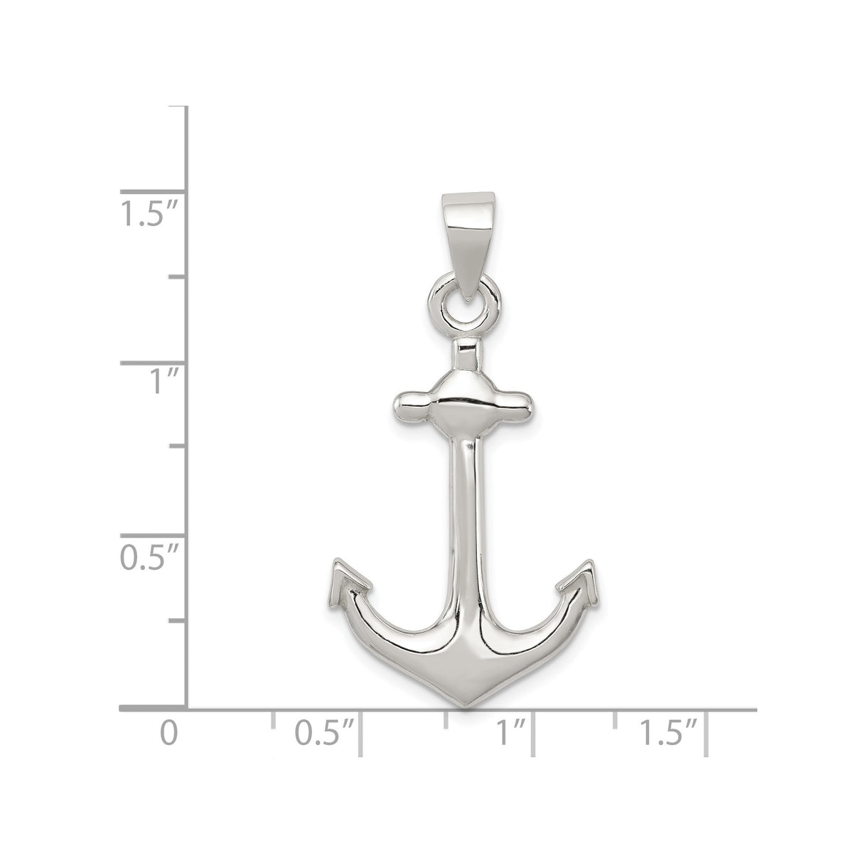 Sterling Silver Anchor Pendant, Nautical Symbol of Hope, Strength and Faith, Unisex Christian Jewelry