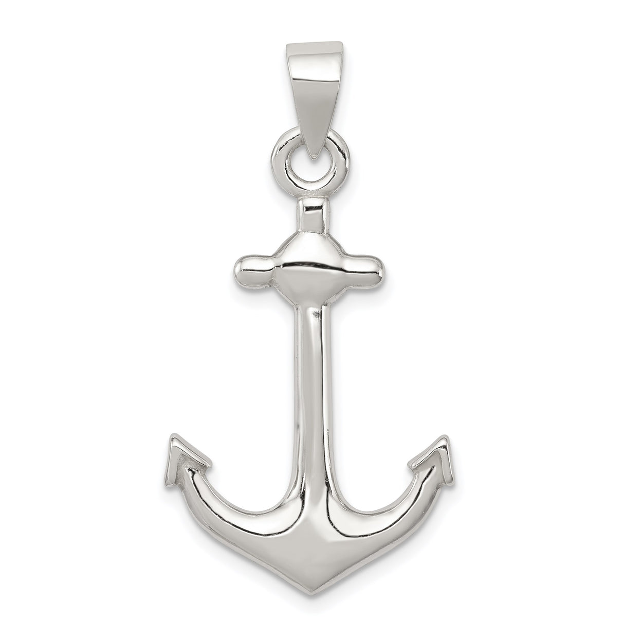 Sterling Silver Anchor Pendant, Nautical Symbol of Hope, Strength and Faith, Unisex Christian Jewelry