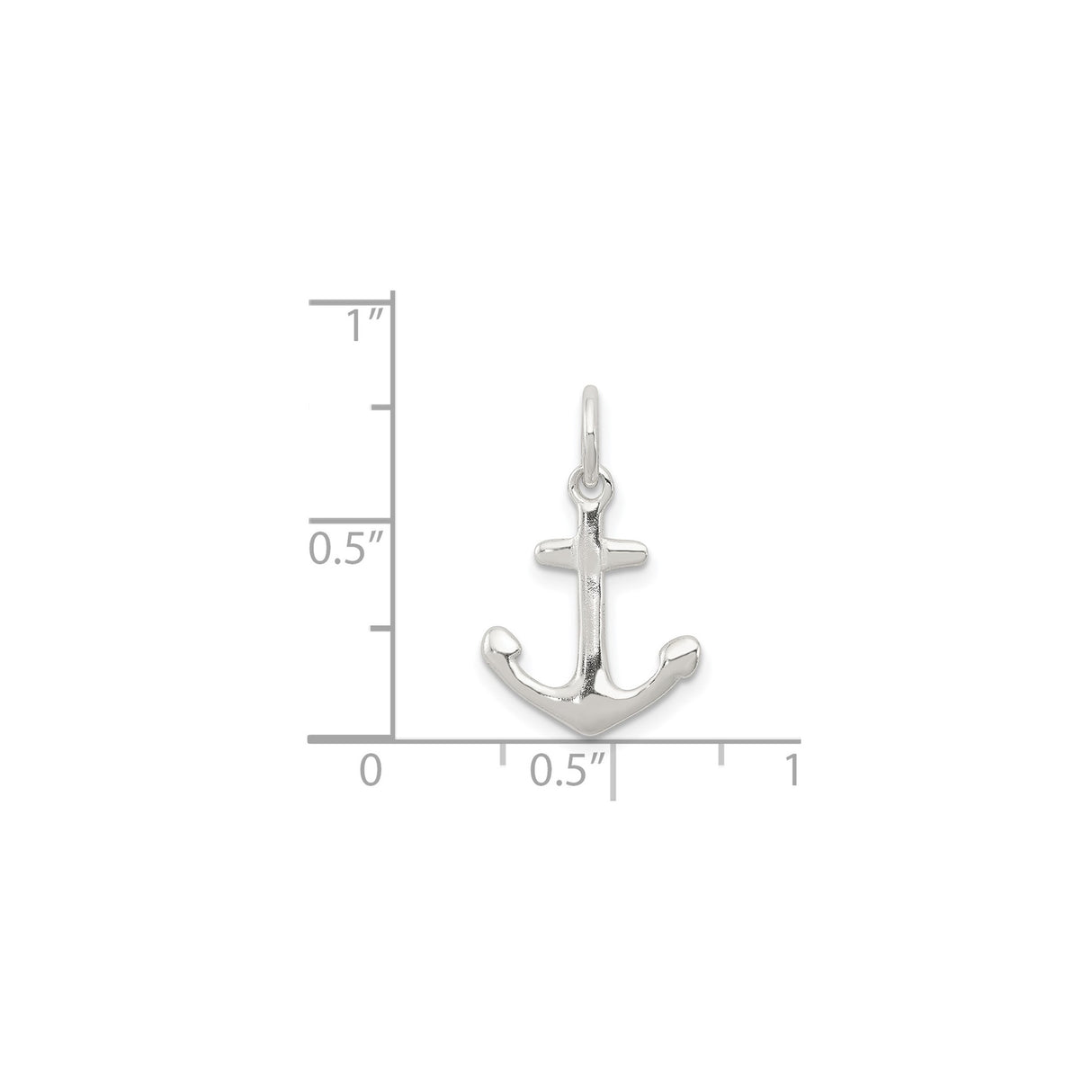 Sterling Silver Anchor Pendant Charm, Nautical Maritime Theme, Symbol of Faith for Women or Unisex Wear