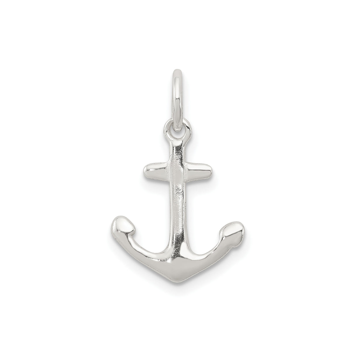 Sterling Silver Anchor Pendant Charm, Nautical Maritime Theme, Symbol of Faith for Women or Unisex Wear
