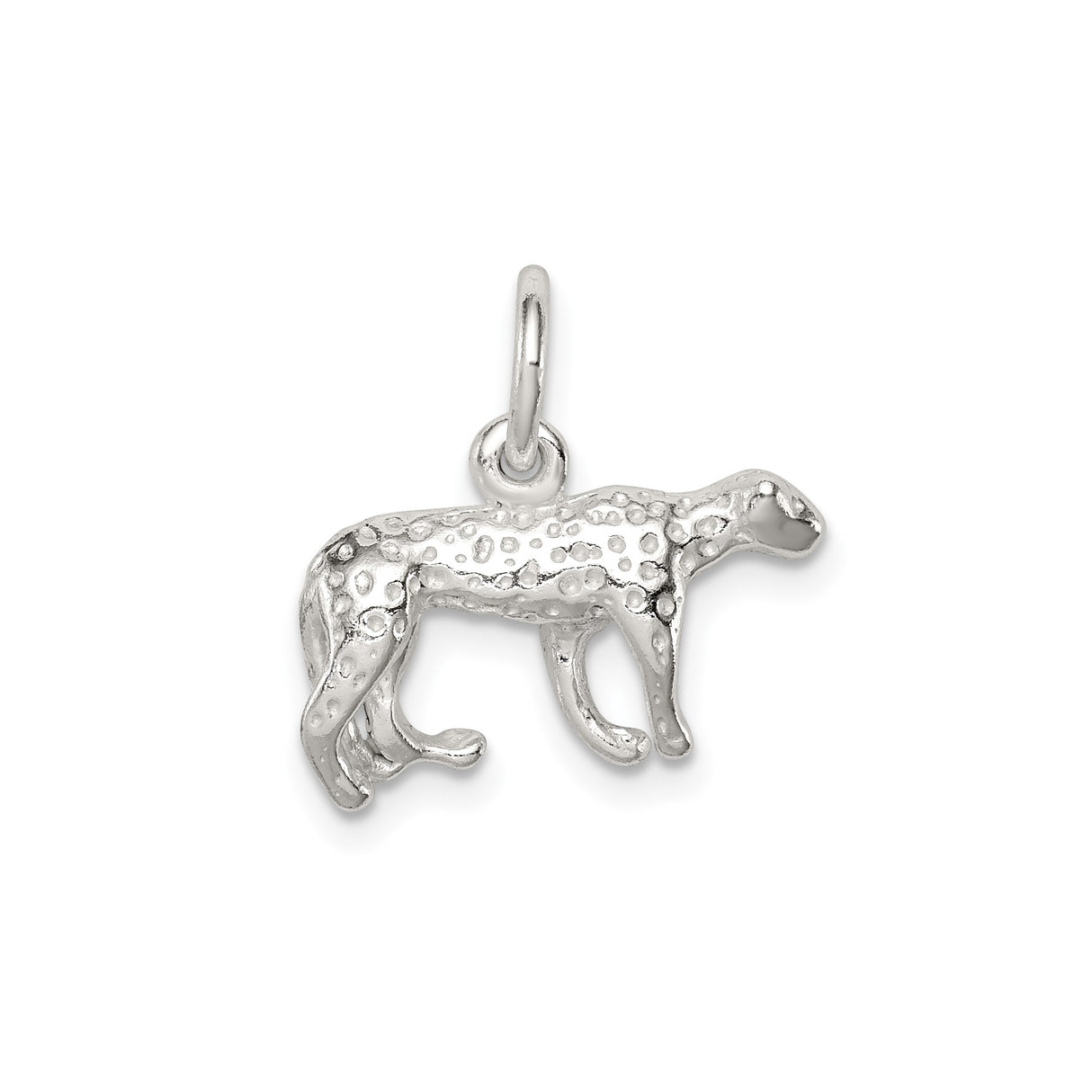 Sterling Silver Cheetah Pendant with Spotted Wild Cat Design, Jungle Safari Theme