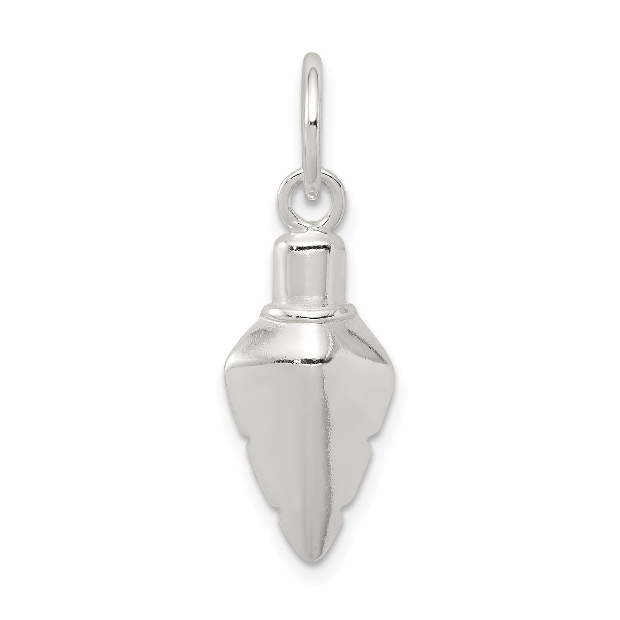 Sterling Silver Arrowhead Pendant, Tribal Warrior Symbol, Boho Talisman Charm