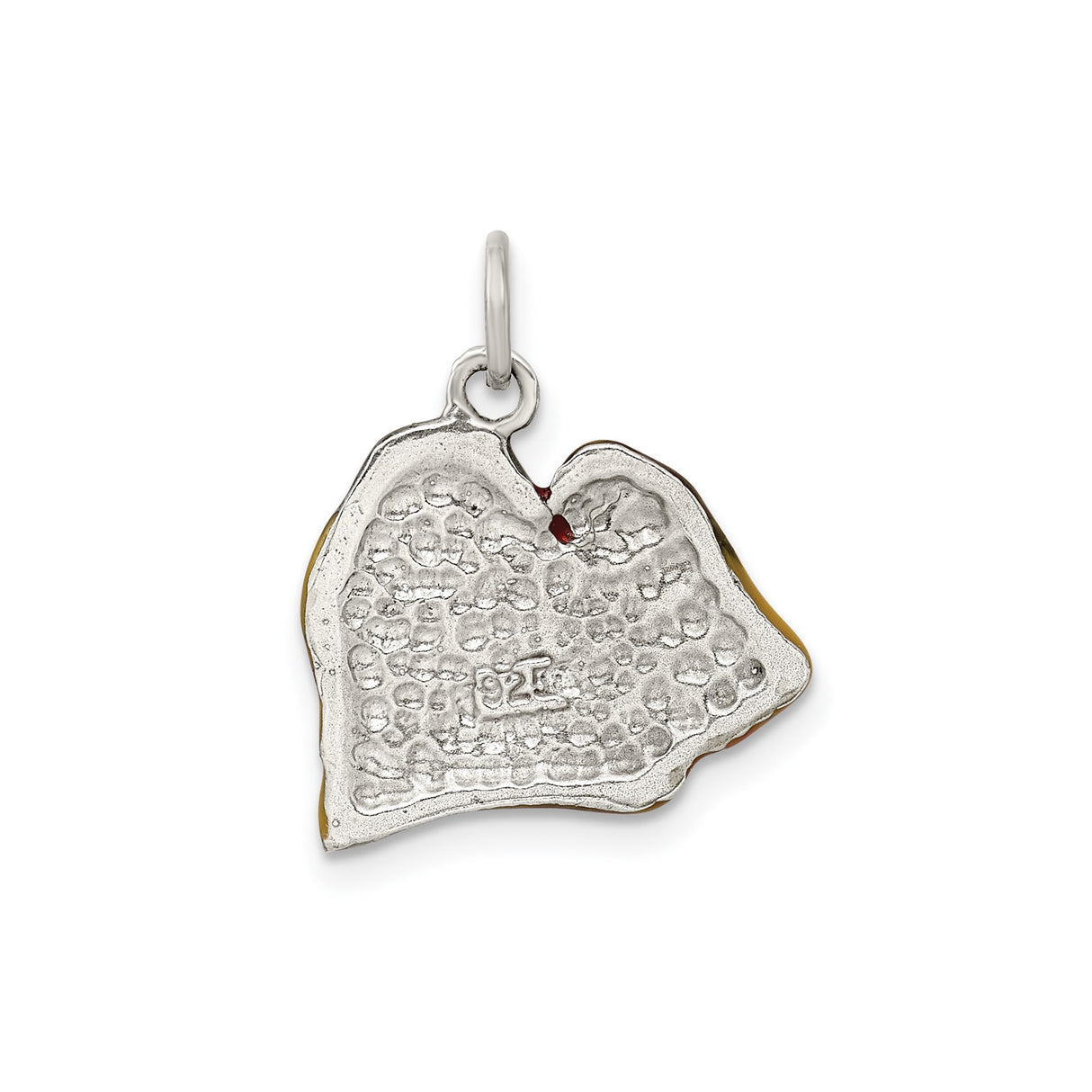 Sterling Silver Parrot Wing Pendant with Red Yellow Black Enamel, Tropical Bird Charm