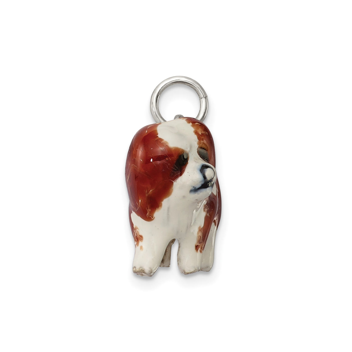 Sterling Silver Cavalier King Charles Spaniel Pendant Charm, Realistic Dog Jewelry