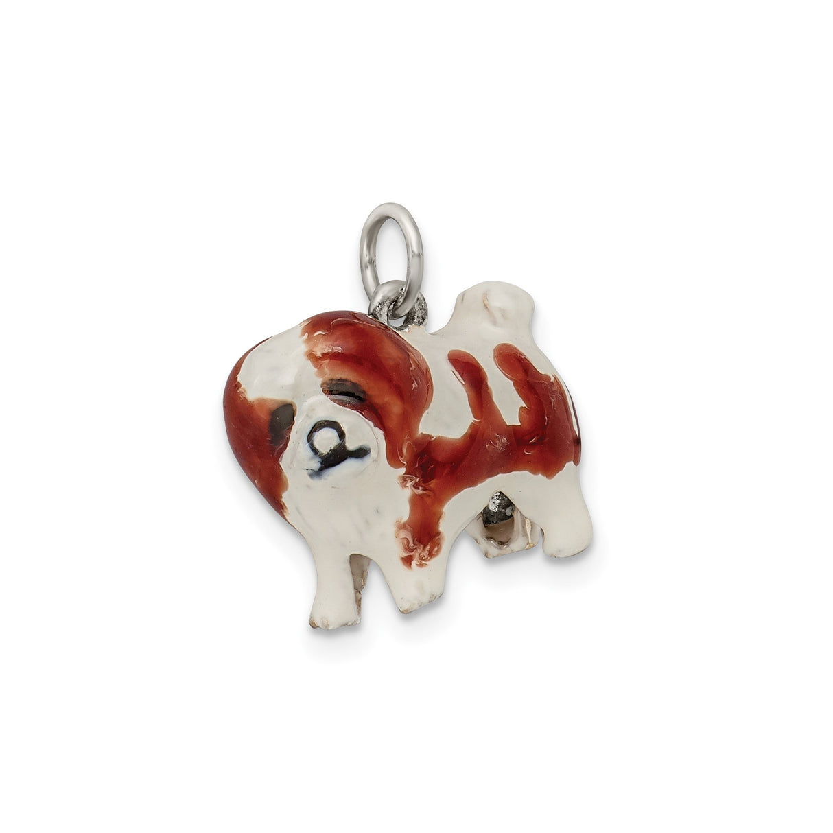 Sterling Silver Cavalier King Charles Spaniel Pendant Charm, Realistic Dog Jewelry