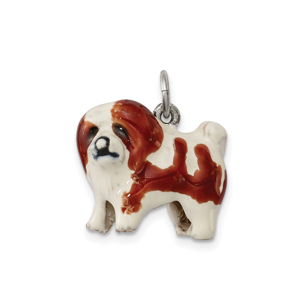 Sterling Silver Cavalier King Charles Spaniel Pendant Charm, Realistic Dog Jewelry
