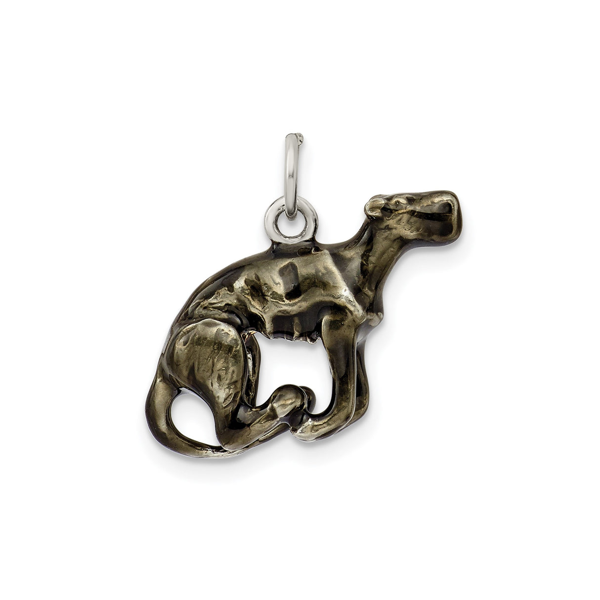 Sterling Silver Panther Pendant, Sculpted Jungle Cat Animal Totem for Women and Men