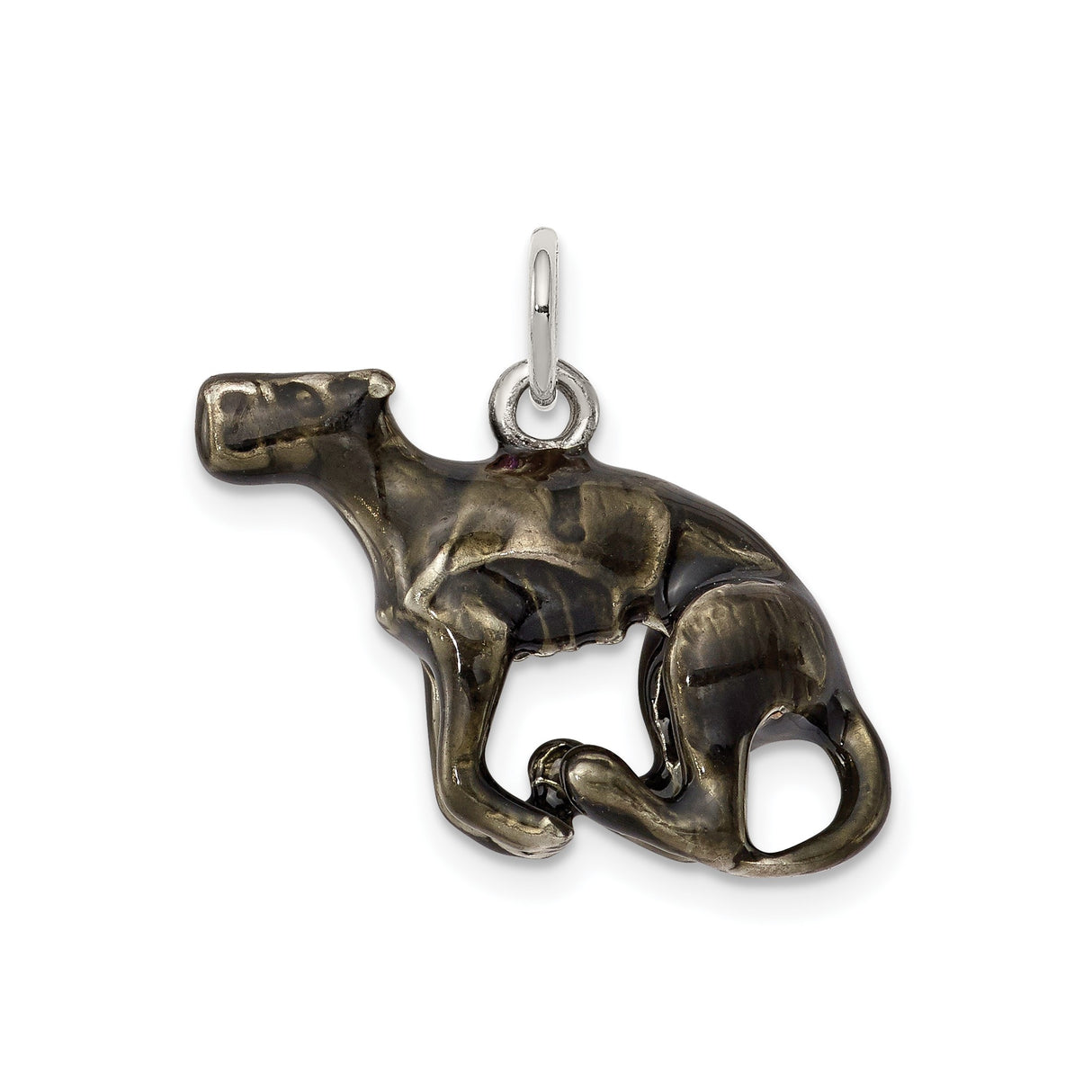 Sterling Silver Panther Pendant, Sculpted Jungle Cat Animal Totem for Women and Men