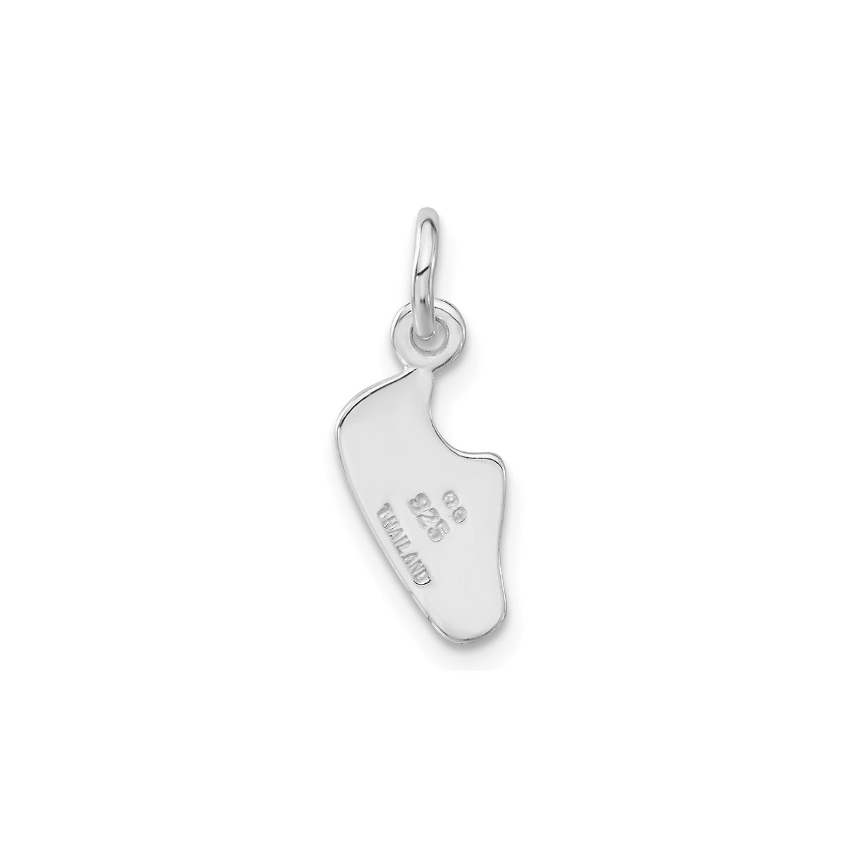 Sterling Silver Sneaker Charm Pendant with Purple Enamel Detailing, Unisex Athletic Shoe Design