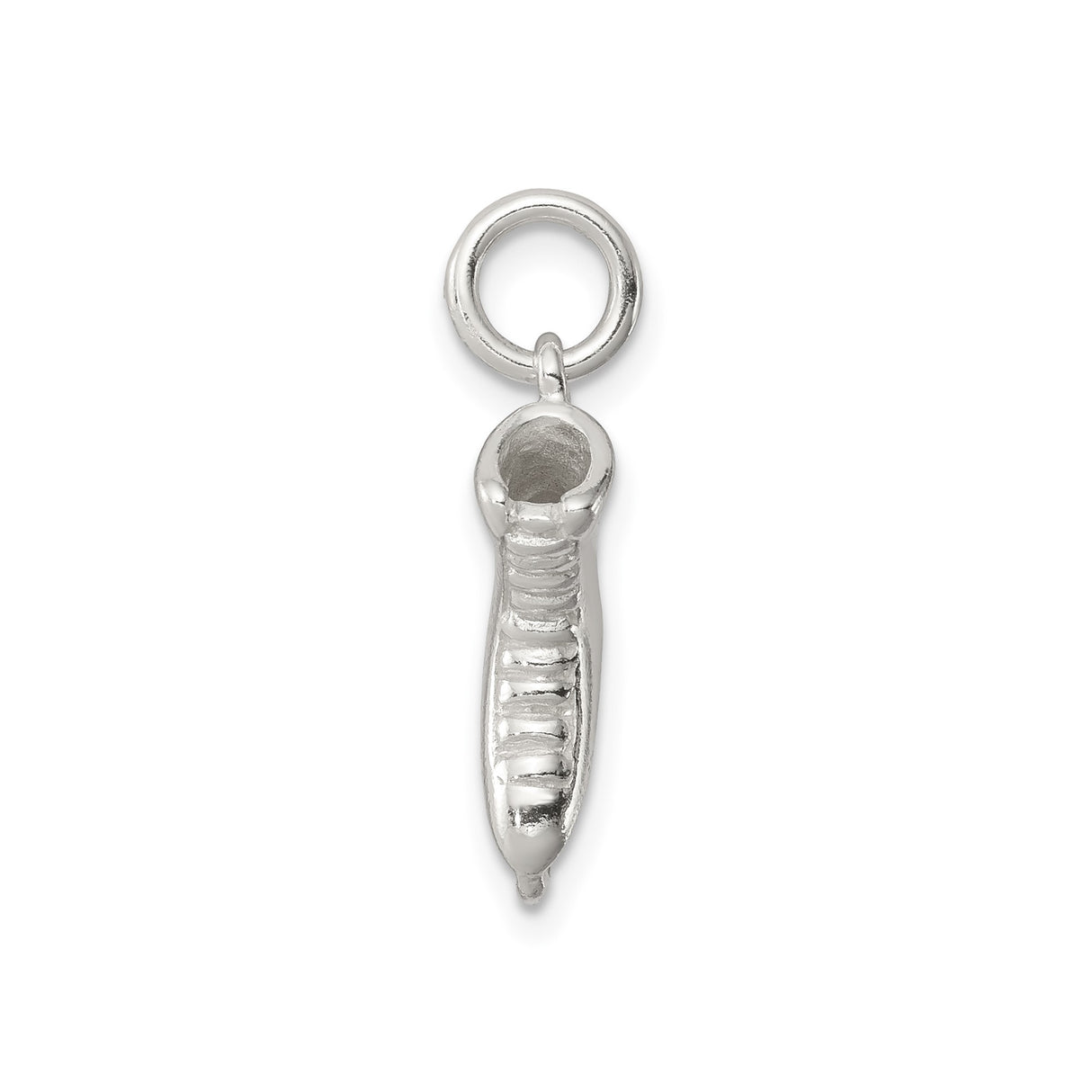 Sterling Silver Ice Skate Charm Pendant with Realistic Skating Boot Design for Women or Girls