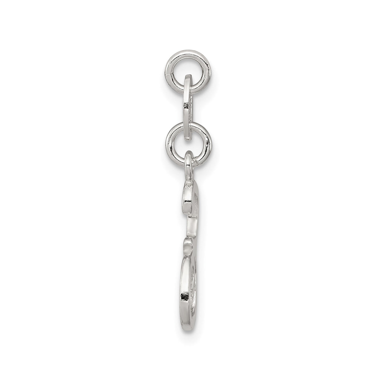 Sterling Silver Letter G Pendant, Script Initial Charm with Flowing Cursive Design