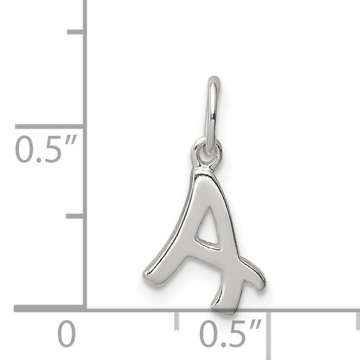 Initial A Charm Pendant in Real 925 Sterling Silver