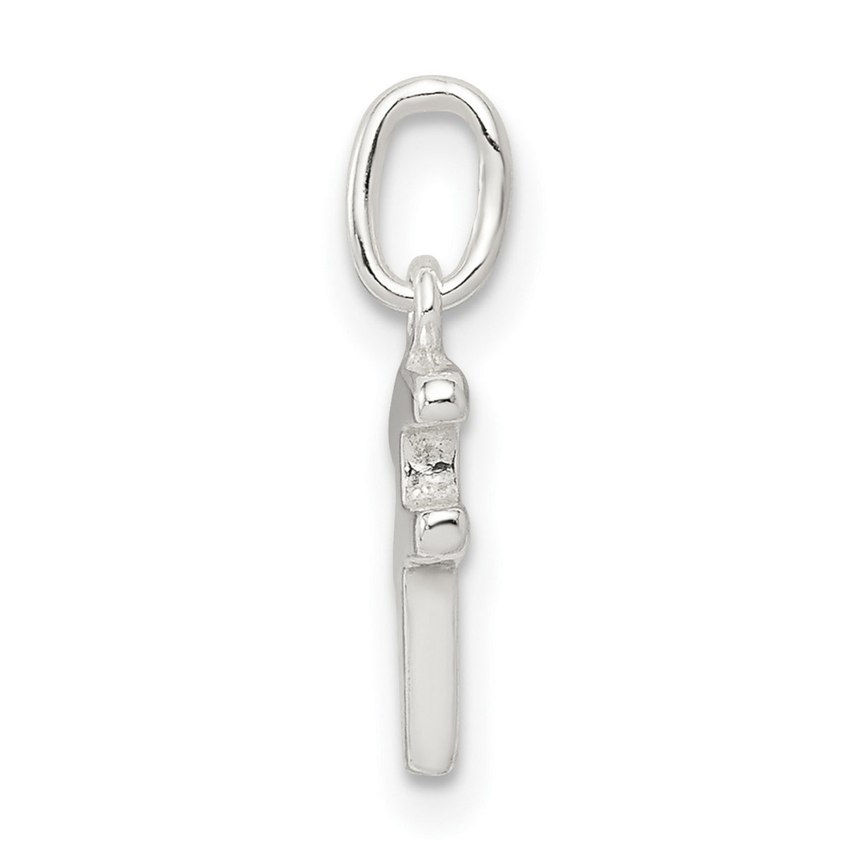 Initial F Charm Pendant in Real 925 Sterling Silver