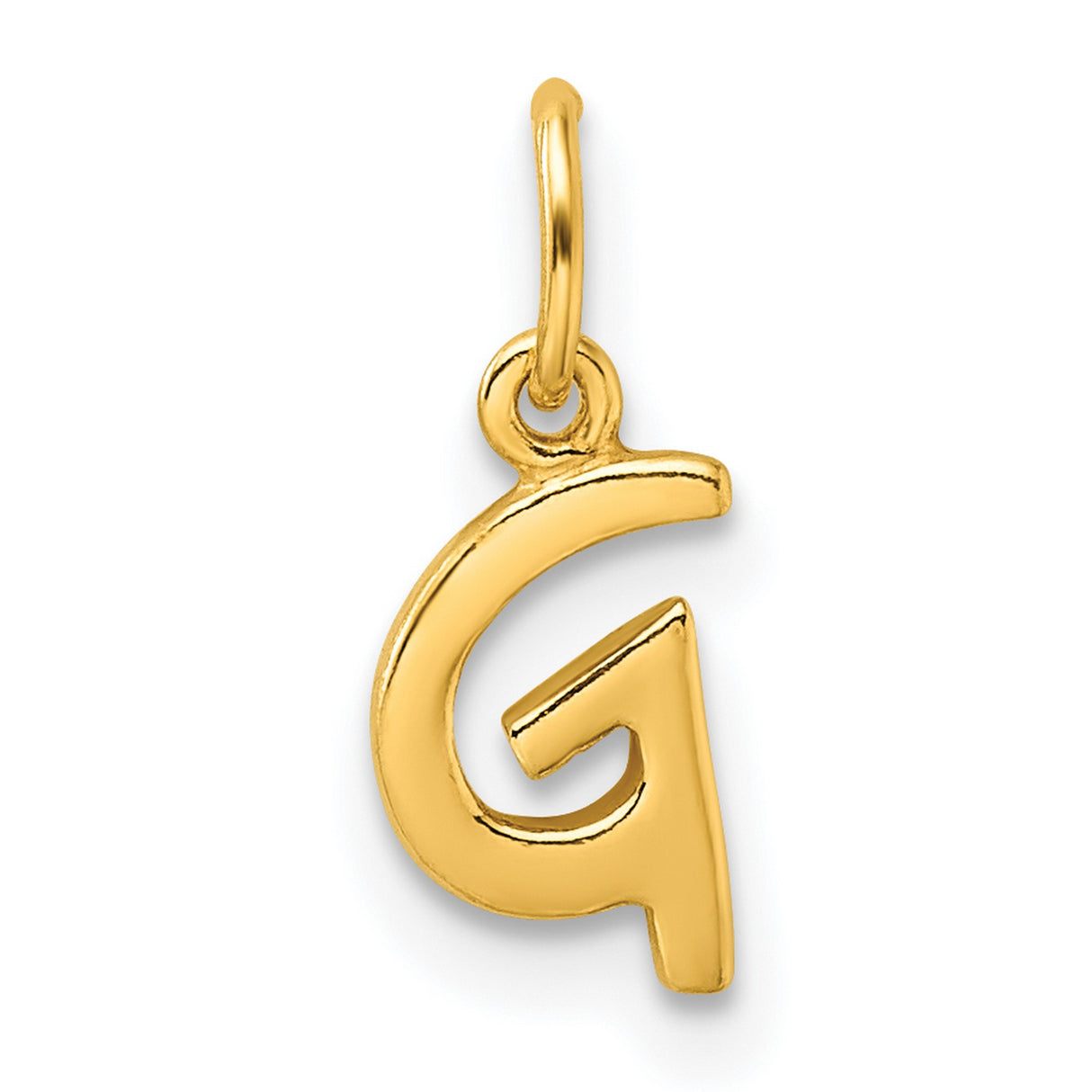 Polished Letter G Initial Charm Pendant in Real 925 Sterling SIlver