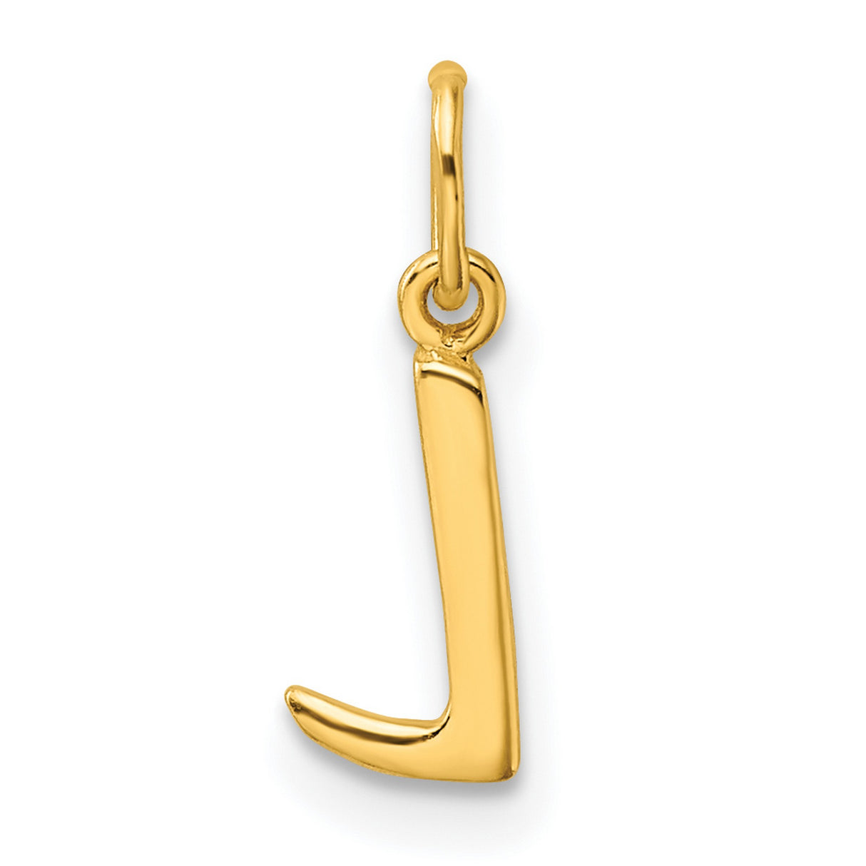 Polished Letter L Initial Charm Pendant in Real 925 Sterling SIlver