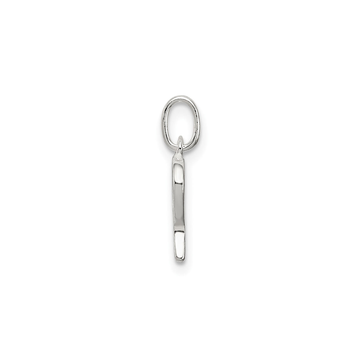Sterling Silver Letter P Pendant Charm, Lowercase Initial, Minimalist Monogram Jewelry