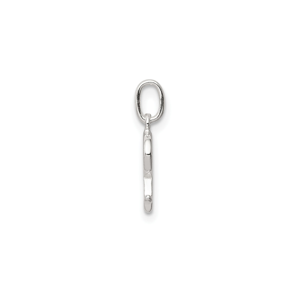 Sterling Silver Letter R Pendant Charm, Cursive Script Initial Jewelry for Women or Unisex Wear