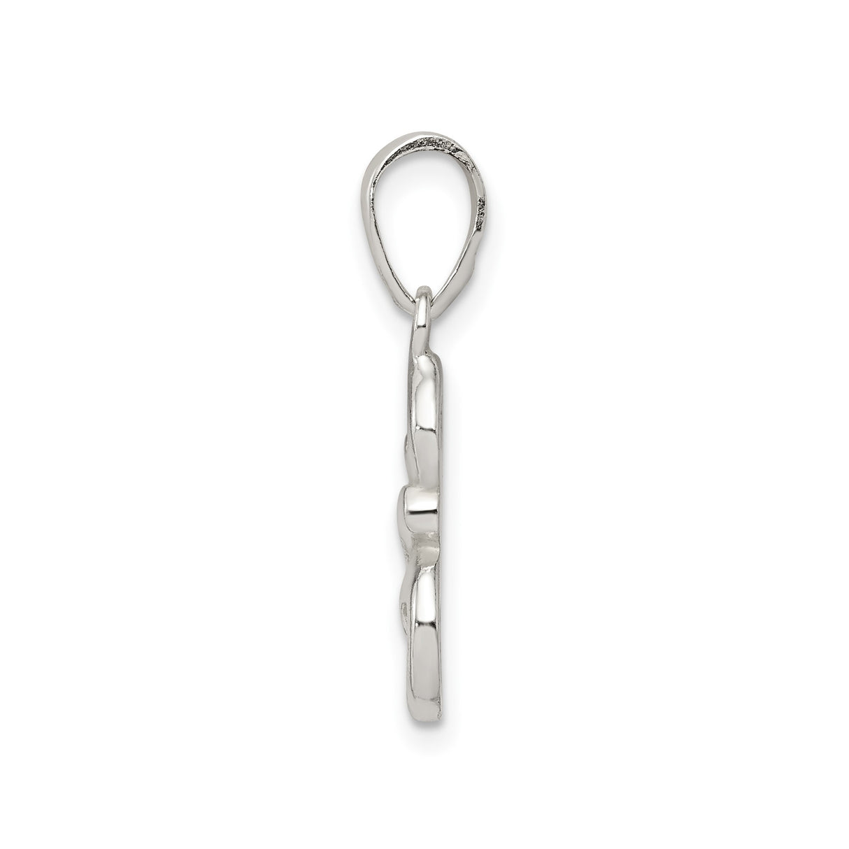 Sterling Silver Pendant with Flowing Swirl Design Symbolizing Eternal Love and Unity