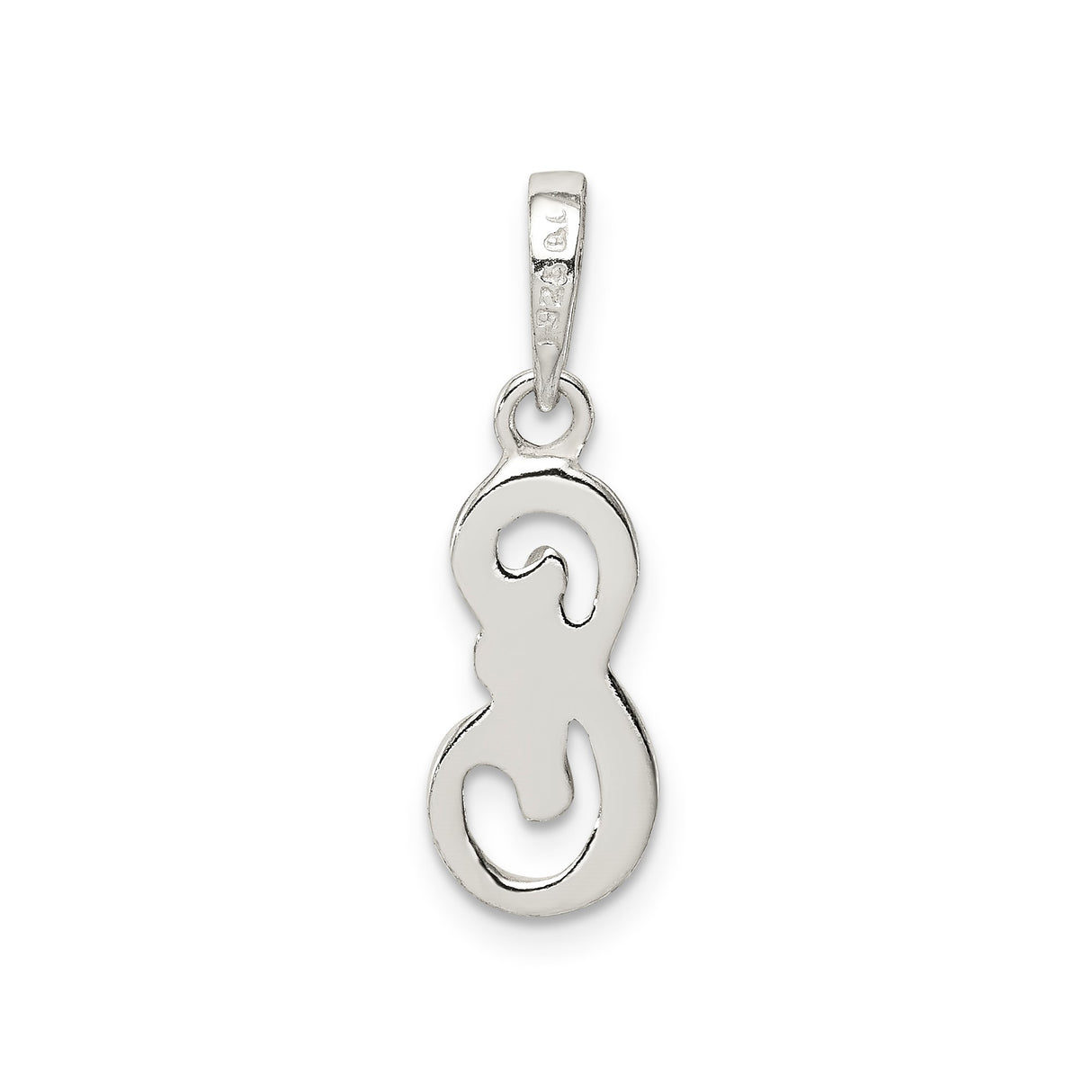 Sterling Silver Pendant with Flowing Swirl Design Symbolizing Eternal Love and Unity
