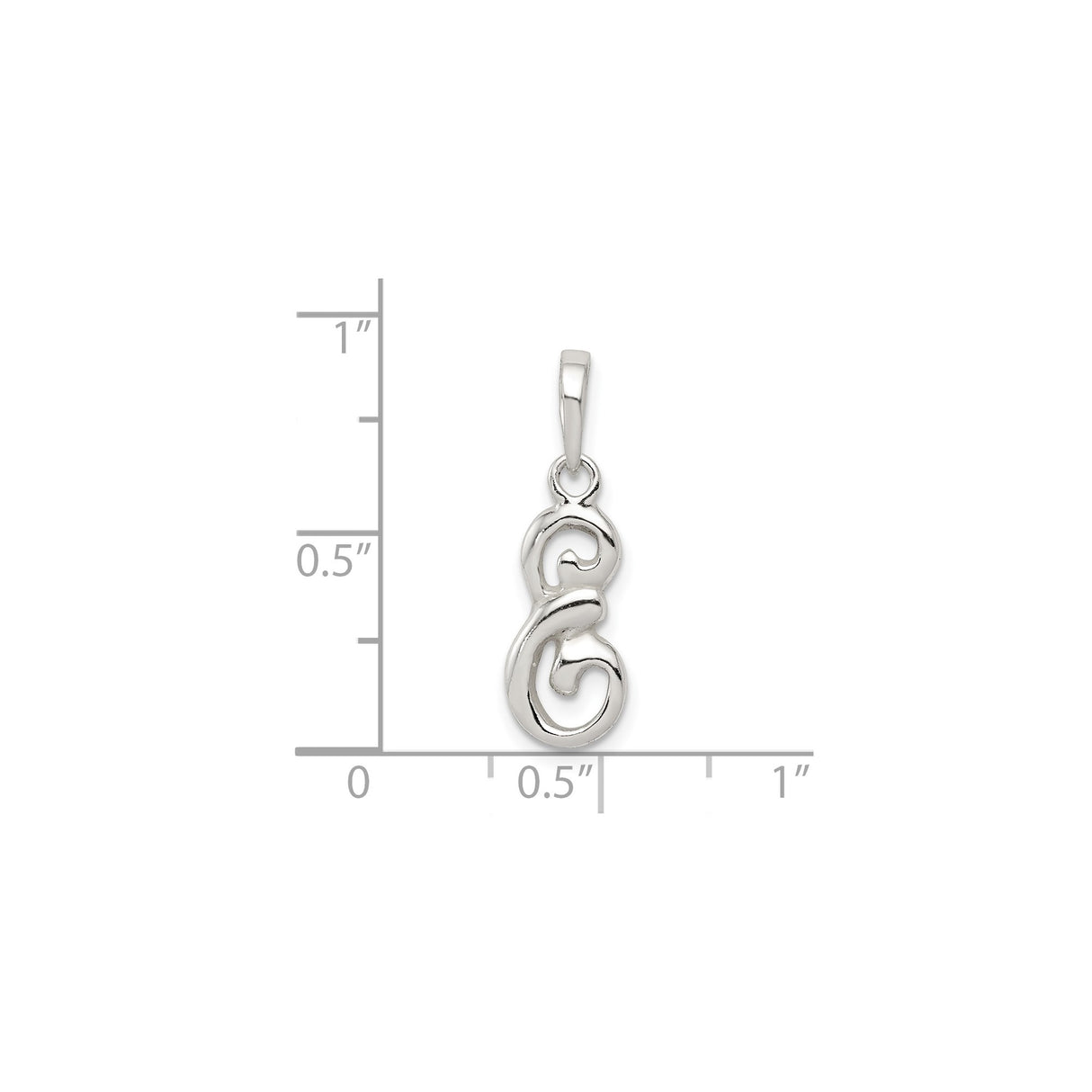 Sterling Silver Pendant with Flowing Swirl Design Symbolizing Eternal Love and Unity