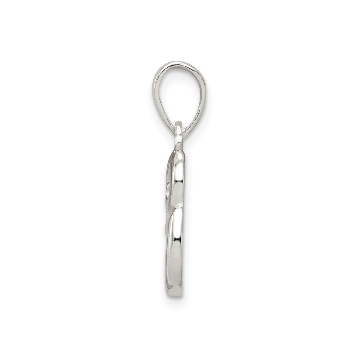 Sterling Silver Pendant with Abstract Swirl Design, Modern Boho Sculptural Style for Women