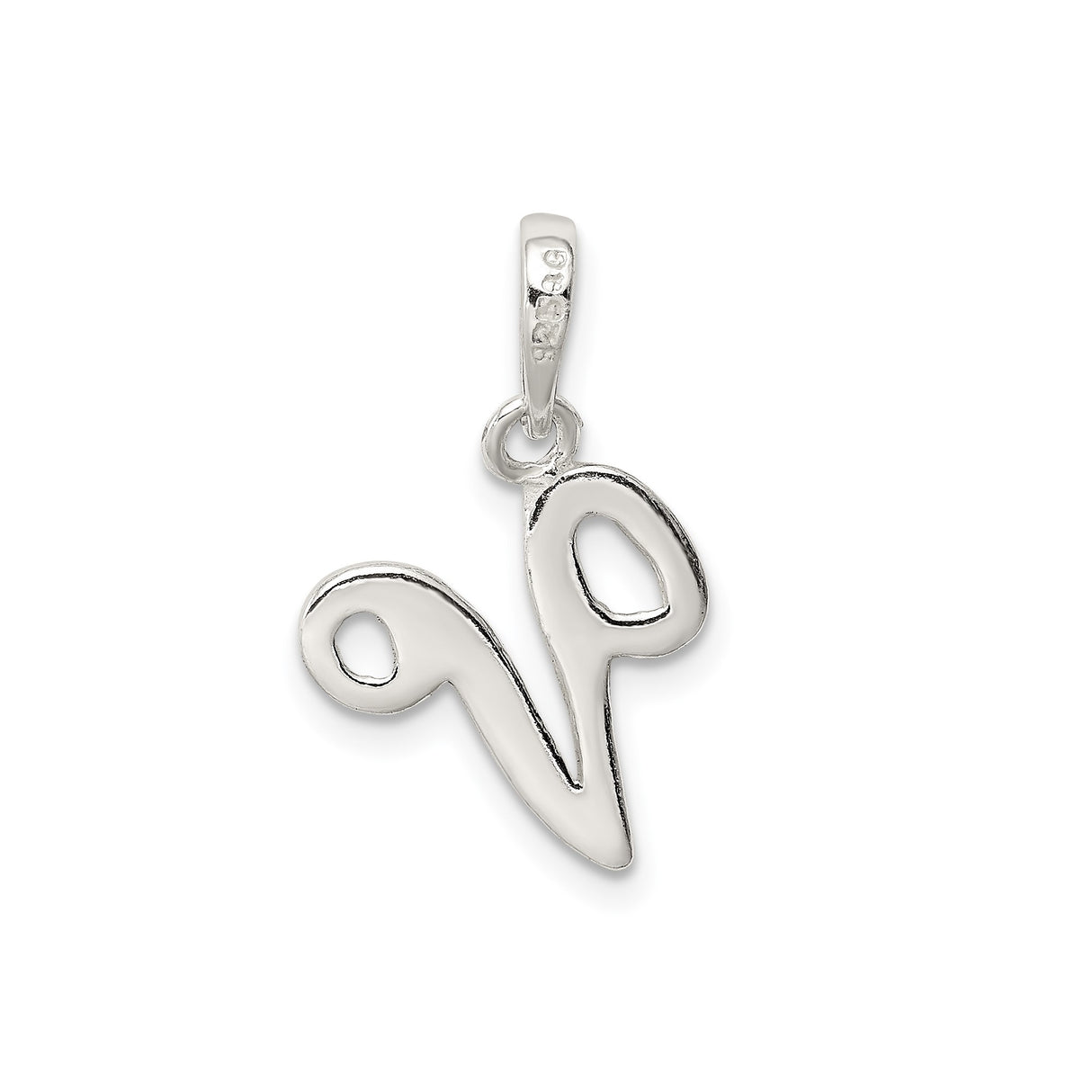 Sterling Silver Aries Pendant with Polished Zodiac Symbol, Fire Sign Astrology Charm for Women