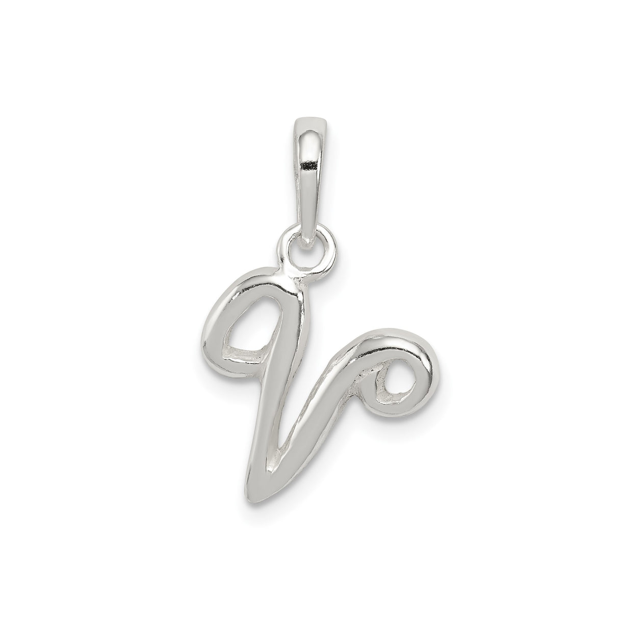 Sterling Silver Aries Pendant with Polished Zodiac Symbol, Fire Sign Astrology Charm for Women