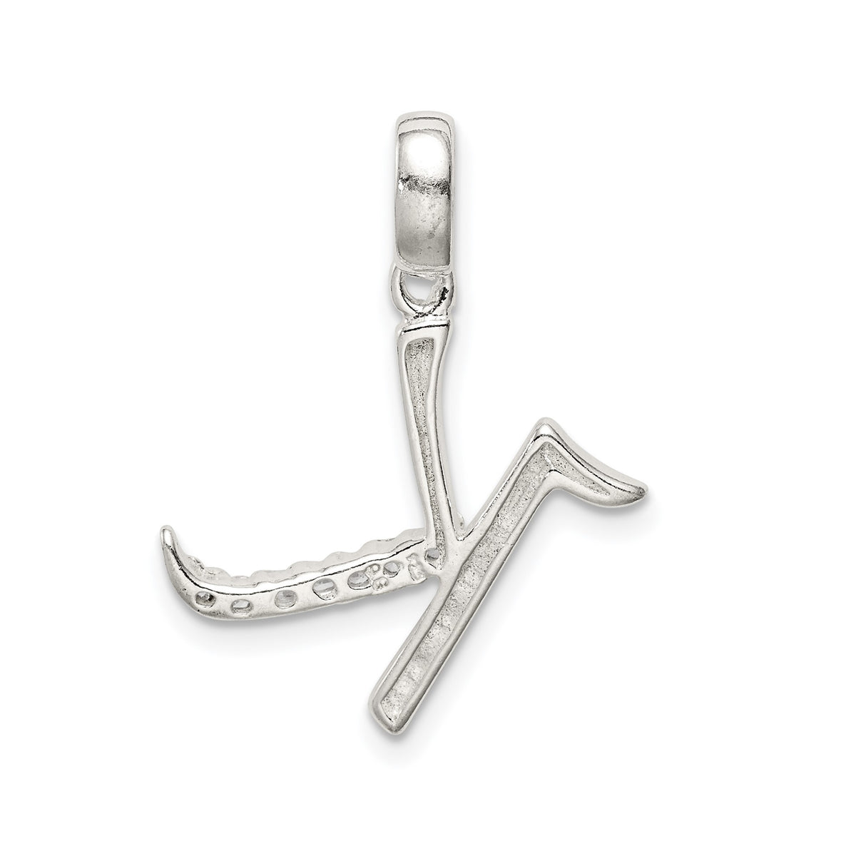 Sterling Silver Chai Pendant with Cubic Zirconia, Hebrew Symbol Judaica Jewelry