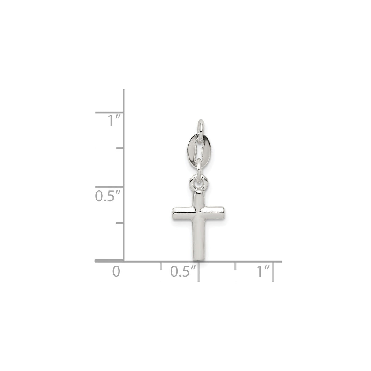 Sterling Silver Cross Pendant with Sleek Minimalist Design for Men and Women