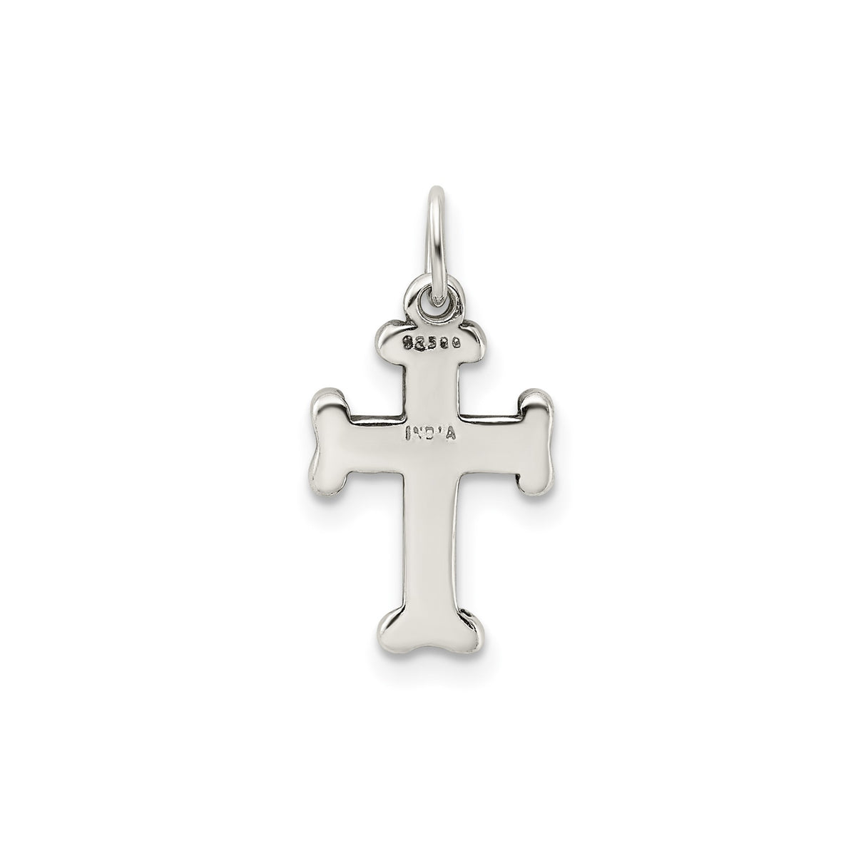 Sterling Silver Moline Cross Pendant with Textured Matte Finish for Men and Women