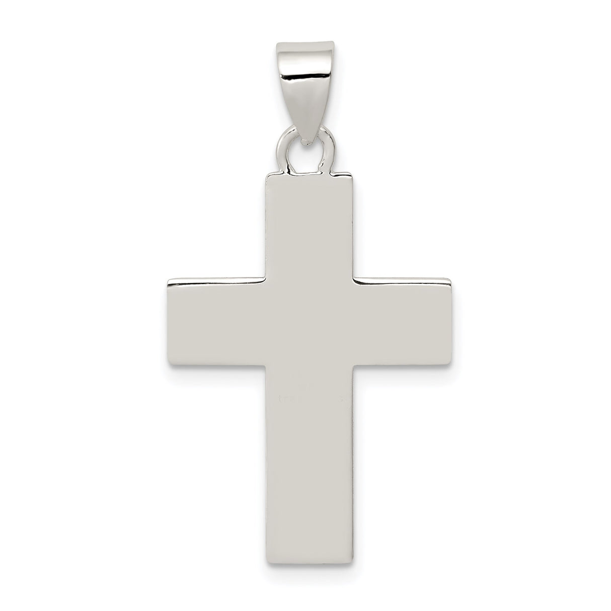Sterling Silver Cross Pendant with Sleek Geometric Design for Men and Women