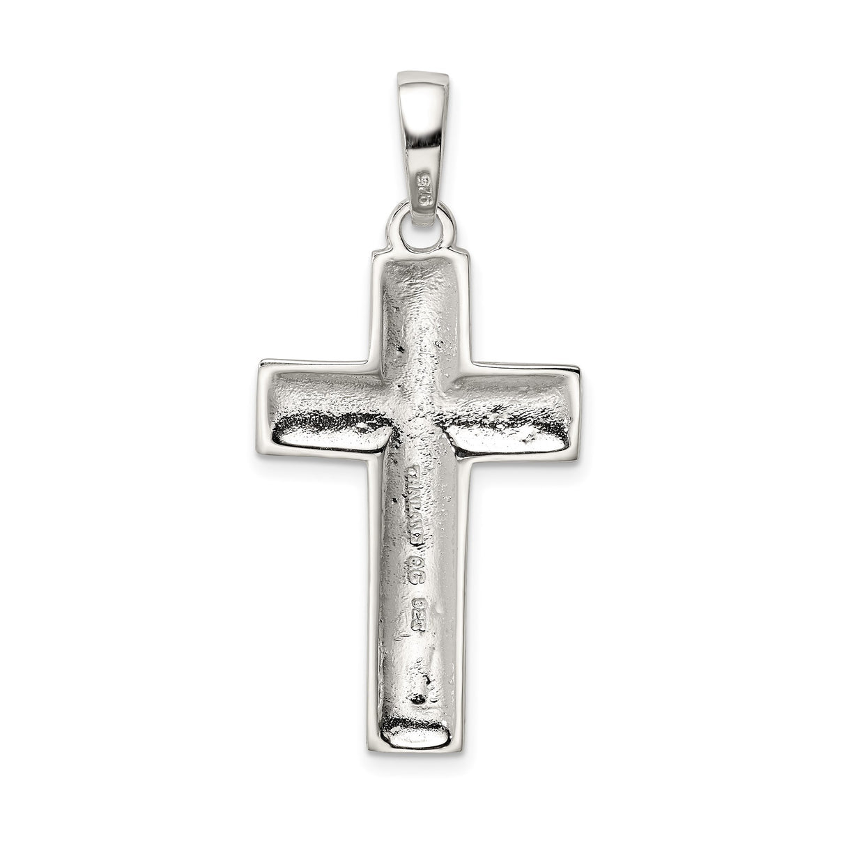 Sterling Silver Cross Pendant with High Polish Finish, Clean Symmetrical Design