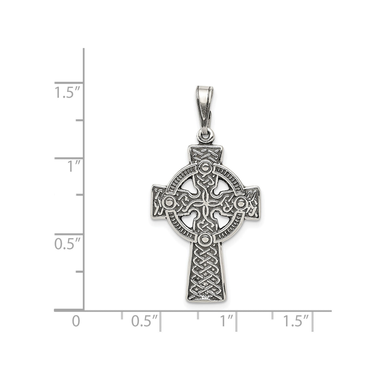Sterling Silver Celtic Cross Pendant with Tribal Detailing, Spiritual Christian Jewelry for Men and Women