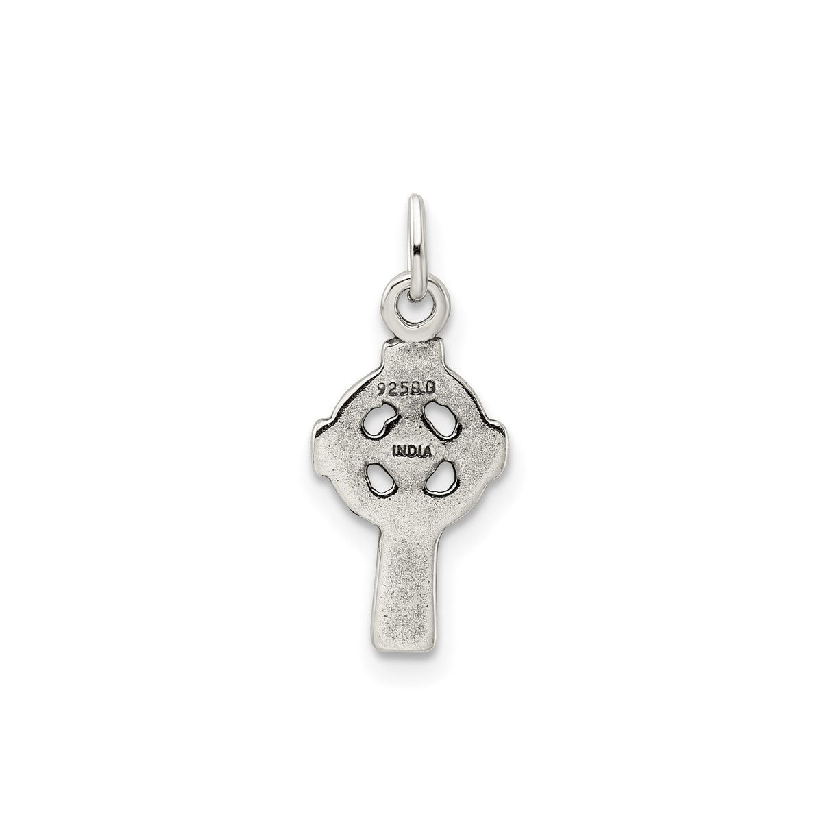 Sterling Silver Celtic Cross Pendant with Rope Motif and Spiritual Detailing