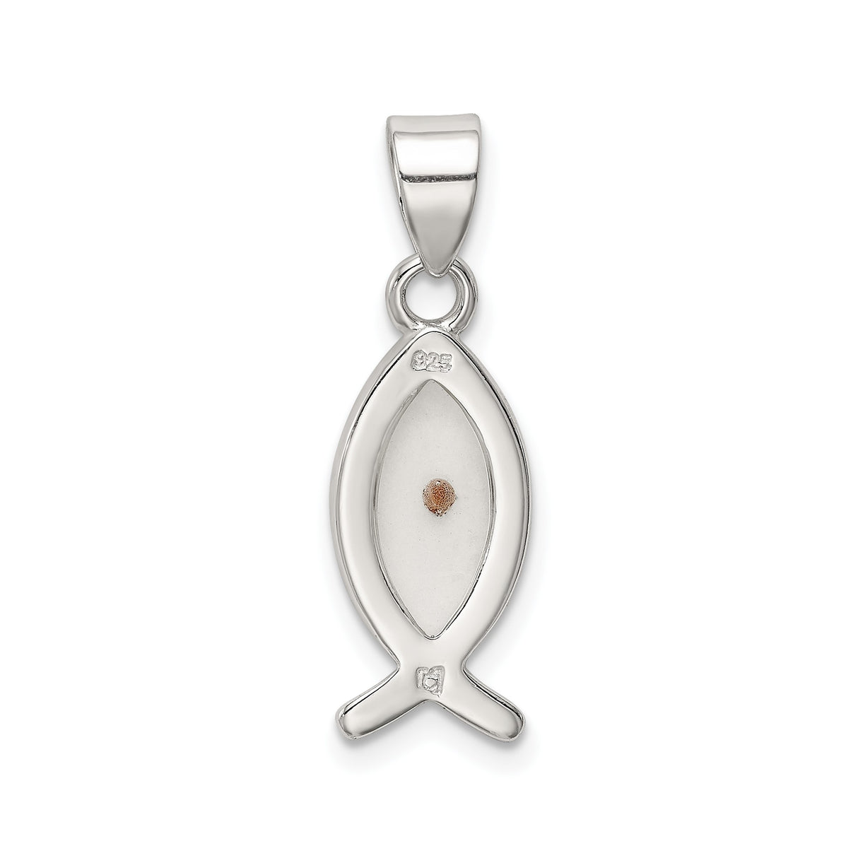 Sterling Silver Ichthys Pendant with Real Mustard Seed, Christian Faith Jewelry for Women or Unisex Wear