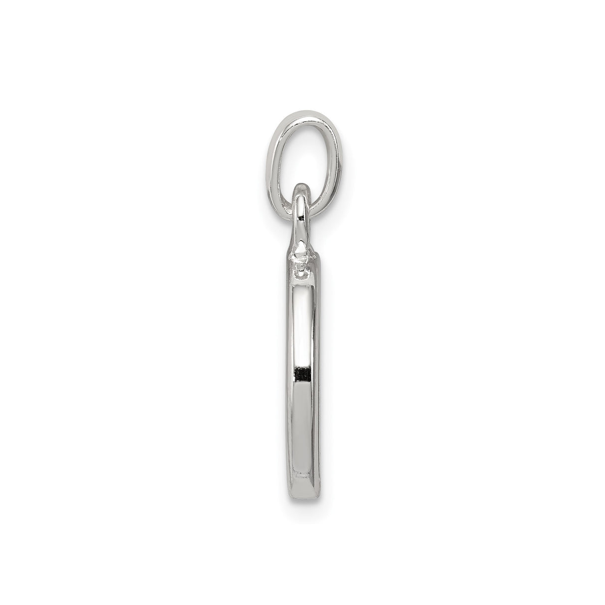 Sterling Silver Letter D Pendant Charm with Cubic Zirconia Stones, Dainty Monogram Style