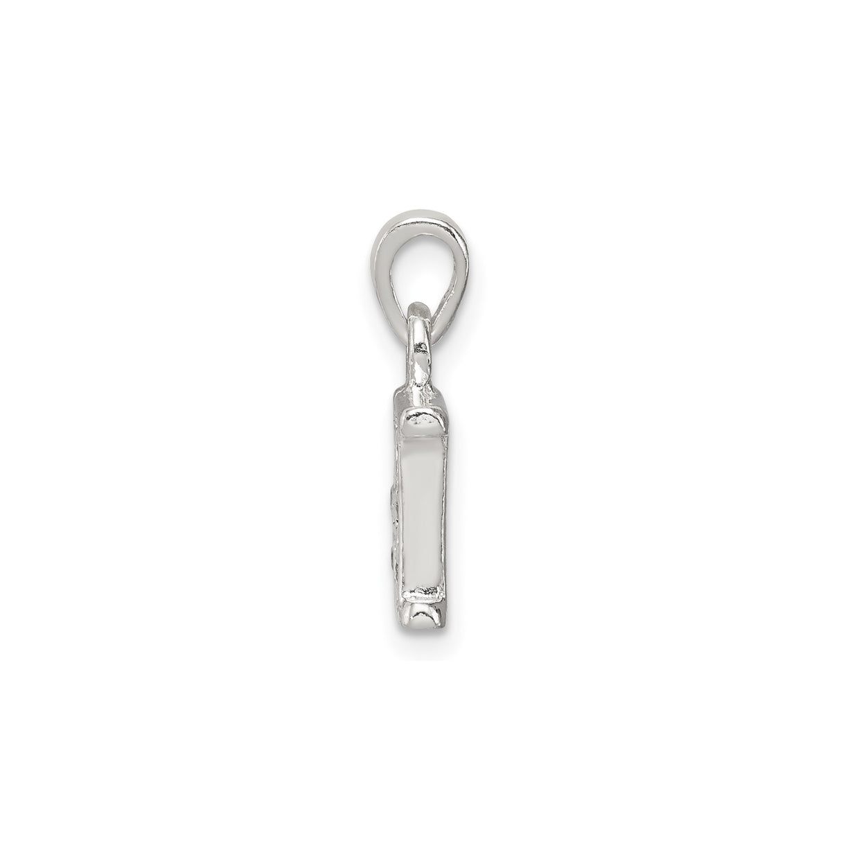 Sterling Silver Pendant with Cubic Zirconia, Letter H Initial Charm, Dainty Alphabet Jewelry