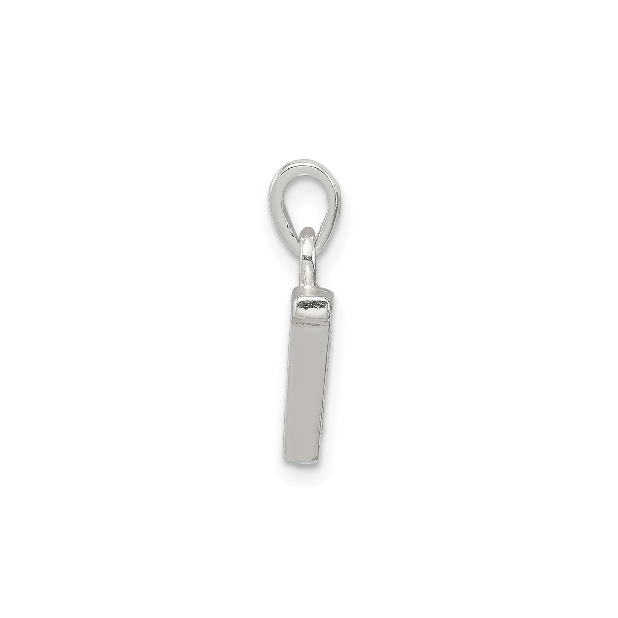 Sterling Silver V Pendant with Cubic Zirconia, Dainty Initial Charm Jewelry for Women