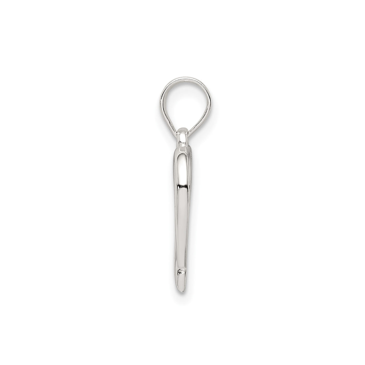 Sterling Silver Open Heart Pendant, Modern Love Symbol Jewelry for Women