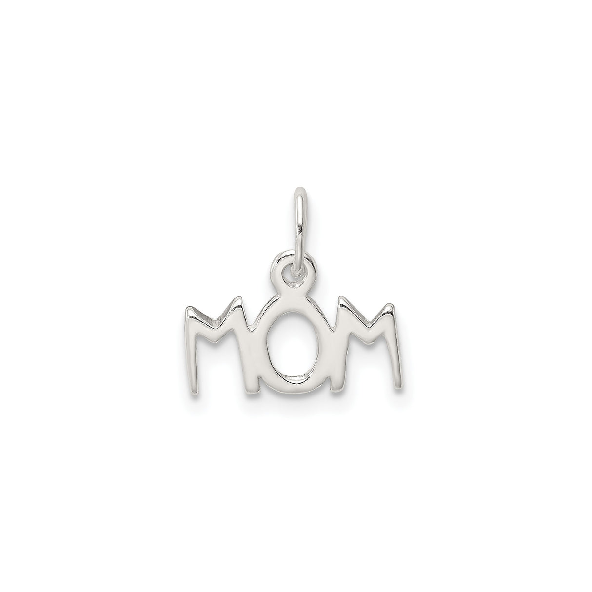 Sterling Silver Pendant with Heartbeat Design, Minimalist Mom Jewelry for Women