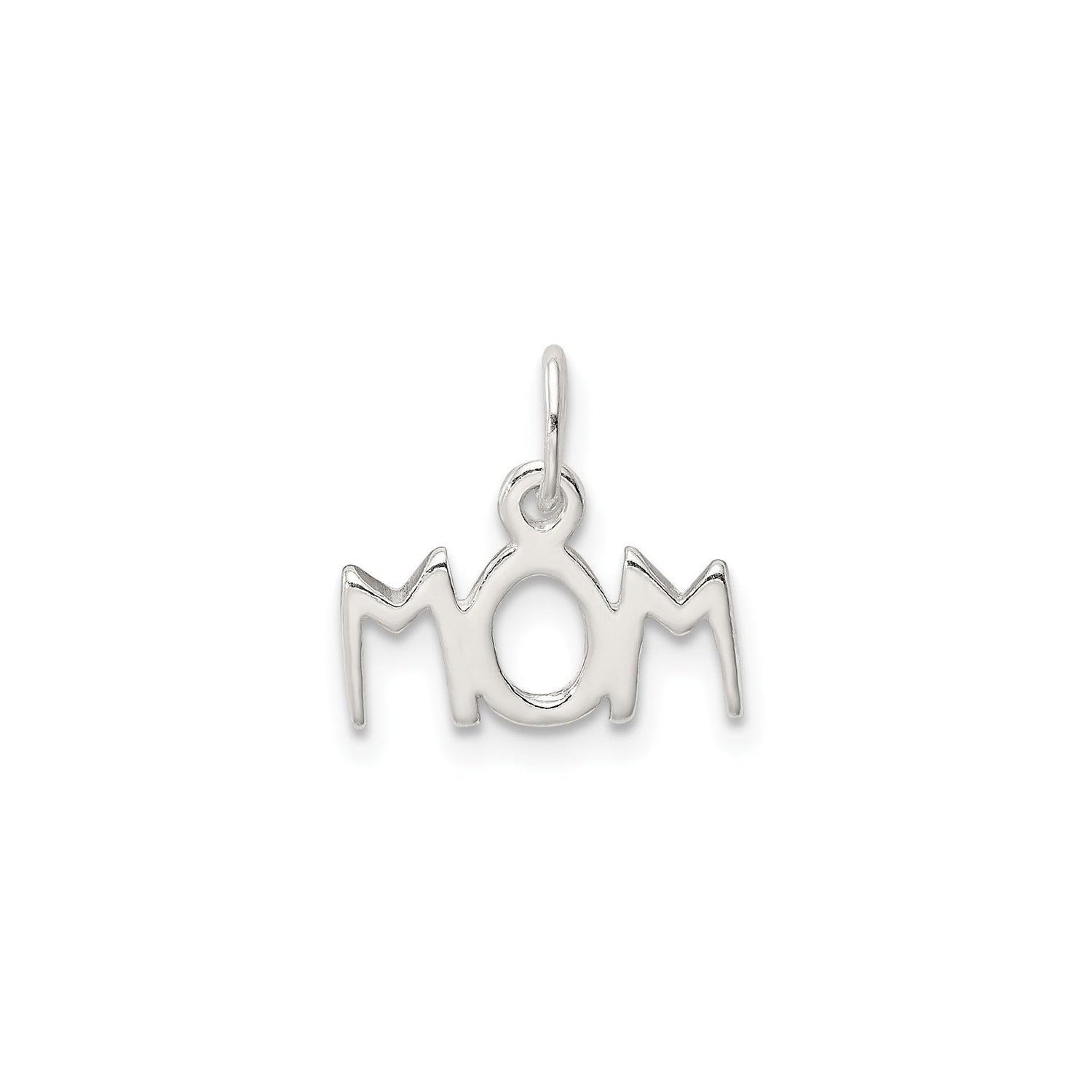 Sterling Silver Pendant with Heartbeat Design, Minimalist Mom Jewelry for Women