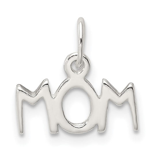Sterling Silver Pendant with Heartbeat Design, Minimalist Mom Jewelry for Women