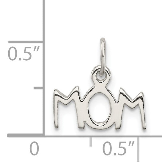 Sterling Silver Pendant with Heartbeat Design, Minimalist Mom Jewelry for Women